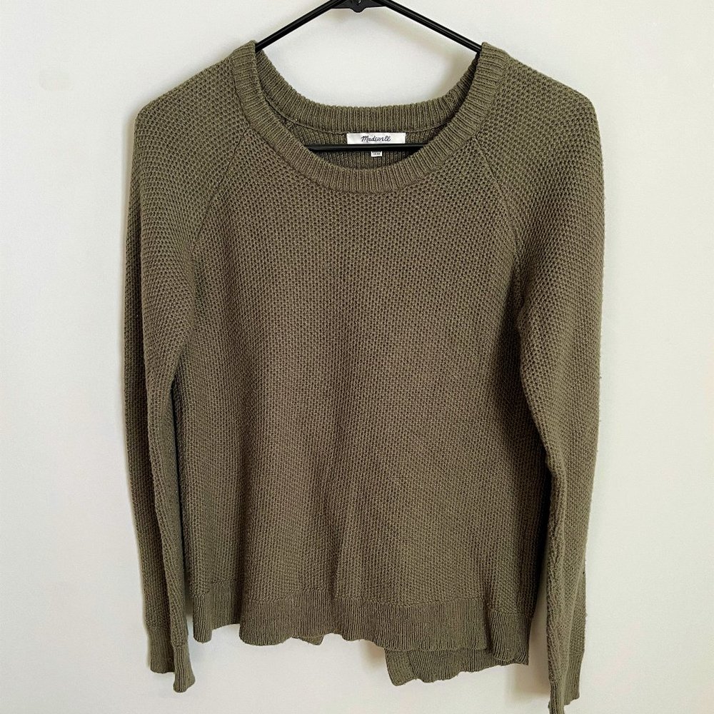 Madewell Olive Sweater with Crossed Back